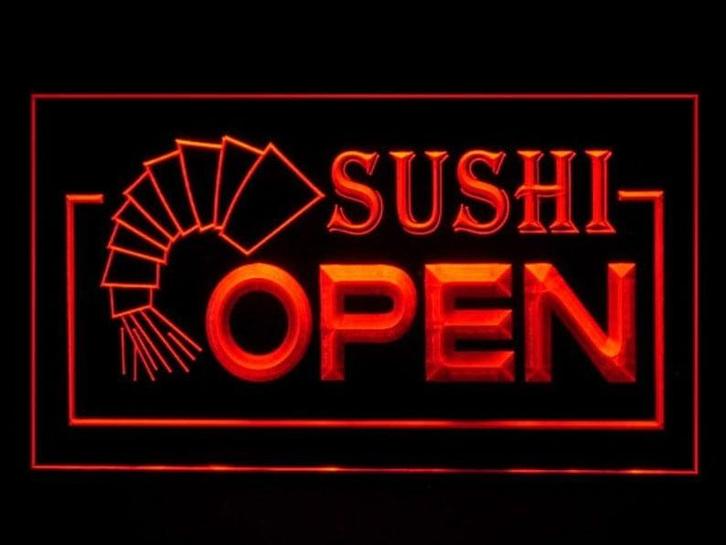 Sushi open neon bord lamp LED verlichting reclame lichtbak, Maison & Meubles, Lampes | Autre, Envoi