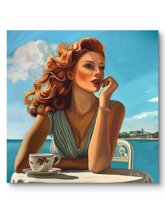 Laura Anton - Terrasse à Biarritz, Antiek en Kunst, Kunst | Designobjecten