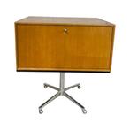 Meuble cabinet sur pied - Chromplated, placage en bois