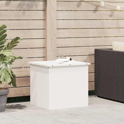 vidaXL Buitopslagdoos Wit 55 x 50.5 x 50 cm Koudgewalst, Doe-het-zelf en Bouw, Kratten en Dozen, Nieuw, Verzenden