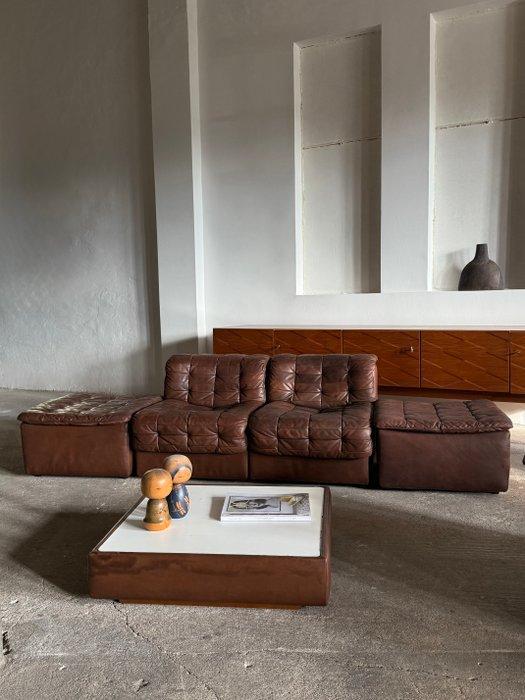 de Sede - Patchwork - Zitgroep (6) - { - Leder - Modulaire, Antiek en Kunst, Antiek | Meubels | Stoelen en Sofa's