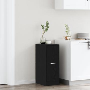 vidaXL Apothekerskast Zwart Eiken 30x41x77,5 cm Houtvrij, Verzenden