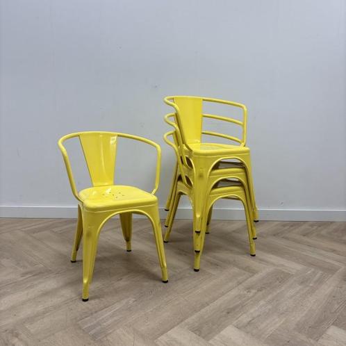 Tweedehands complete set van 4 stuks TOLIX design, Huis en Inrichting, Stoelen, Gebruikt, Metaal