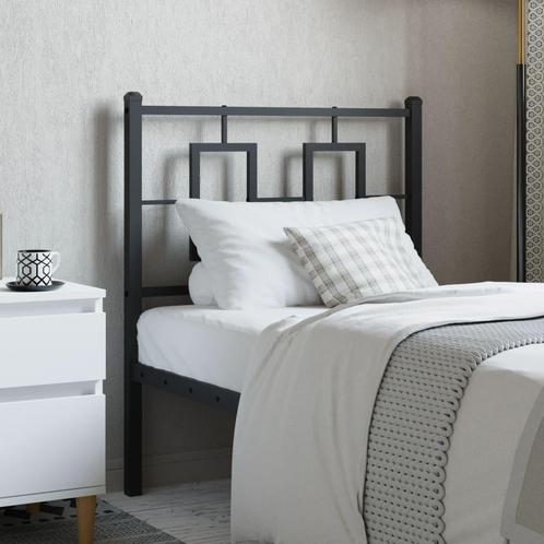 vidaXL Hoofdbord 80 cm metaal zwart, Huis en Inrichting, Slaapkamer | Bedden, Nieuw, Verzenden