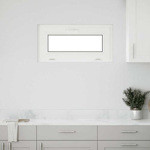 vidaXL Kelderraam RISOR 80x40 cm 2 glas kiepbaar wit, Doe-het-zelf en Bouw, Raamkozijnen en Schuifdeuren, Nieuw, Verzenden