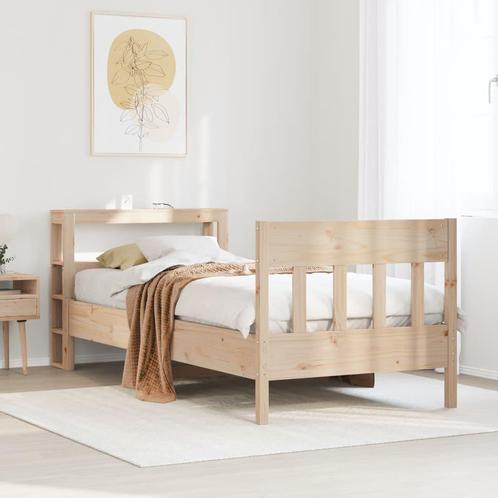 vidaXL Bedframe zonder matras massief grenenhout 75x190 cm, Huis en Inrichting, Slaapkamer | Bedden, Nieuw, Verzenden