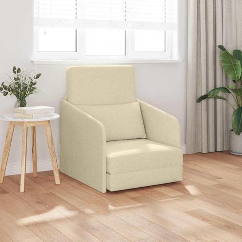 vidaXL Ligbed 2-in-1 Crème 65x80x83 cm Stof, Huis en Inrichting, Zetels | Zetels, Nieuw, Verzenden