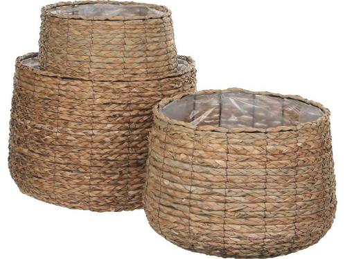 Mica Decorations Avalon Plantenmand - Set van 3 - H32 x Ø44, Tuin en Terras, Bloempotten, Nieuw, Verzenden