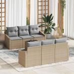 vidaXL Tuinbank Set 7 pcs Beige en Lichtgrijs 55 x 55 x 37, Tuin en Terras, Verzenden, Nieuw