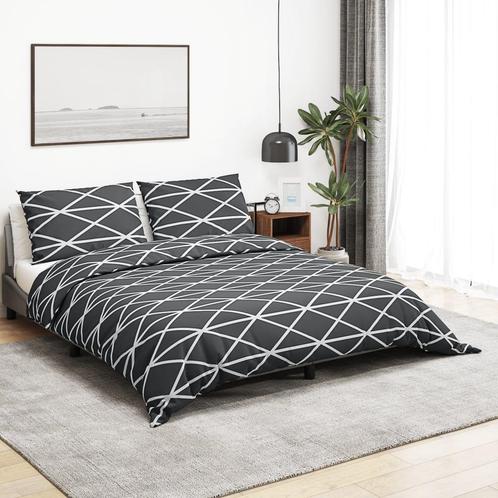 vidaXL Dekbedovertrekset 135x200 cm katoen grijs, Huis en Inrichting, Slaapkamer | Beddengoed, Nieuw, Verzenden