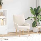 vidaXL Ontspanningsstoel Crème 63 x 67 x 94 cm Stof, Huis en Inrichting, Fauteuils, Verzenden, Nieuw