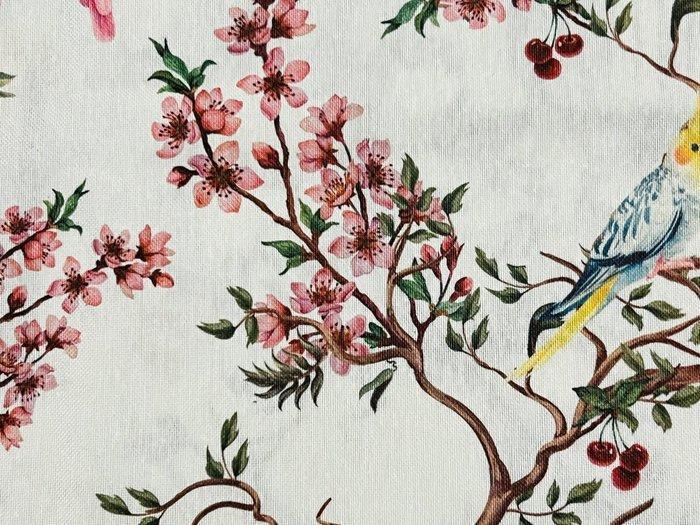 Harmonie en Vrijheid - Katoenen weefsel met kooien en, Antiquités & Art, Tapis & Textile