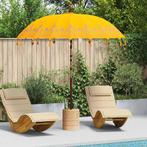 vidaXL Balinese Parasol Geel 215 x 215 x 260 cm Katoen, Tuin en Terras, Verzenden, Nieuw