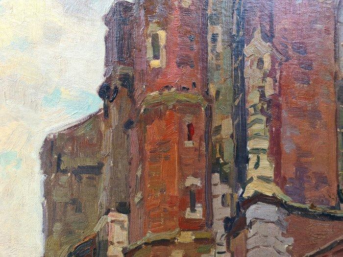 Ben Viegers (1886-1947) - Stadsgezicht Nijmegen achter de, Antiek en Kunst, Kunst | Schilderijen | Klassiek