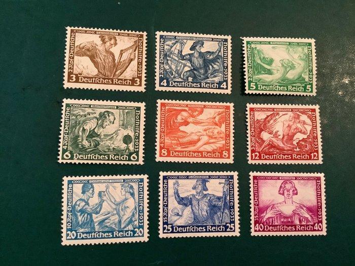 Duitse Rijk 1933 - Wagner - Michel 499/507, Timbres & Monnaies, Timbres | Europe | Allemagne