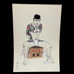 Homme aux mains liées - Lithographie Mishima G gash