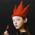 Michal Lukasiewicz - Red Hat, Antiek en Kunst, Kunst | Schilderijen | Modern