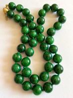 18 karaat (750) goud - Birmese groene jade - Halsketting