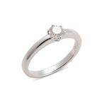 Bague - 0,41 Ct GIA Solitaire - 18 carats Or blanc -