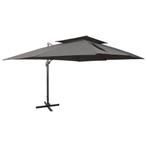 Antraciet Zweefparasol 400cm | Retour Deal | Enorme Korting, Tuin en Terras, Verzenden, Nieuw, 3 tot 4 meter, Zweefparasol