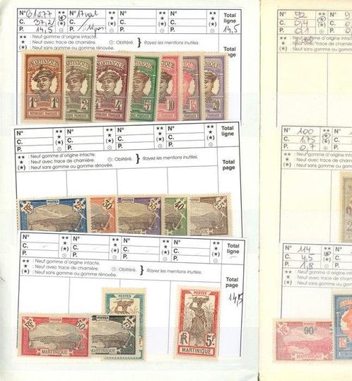 Franse kolonie - Martinique en Guadeloupe, samen Nieuw in, Postzegels en Munten, Postzegels | Europa | Frankrijk