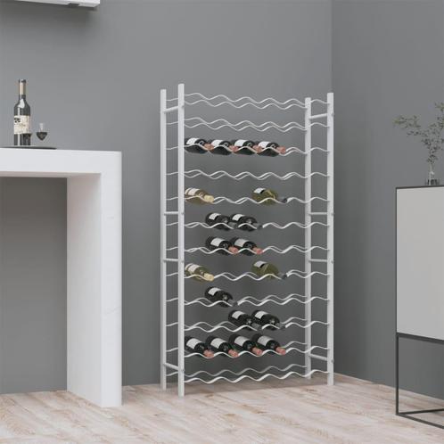 vidaXL Wijnrek voor 72 flessen metaal wit, Huis en Inrichting, Woonaccessoires | Wijnrekken, Nieuw, Verzenden