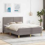 vidaXL Bedframe Taupe 140 x 190 cm Polyester, Huis en Inrichting, Slaapkamer | Matrassen en Bedbodems, Verzenden, Nieuw