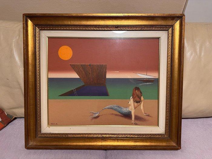 Raffaela Cella (XX) - La gelosia del marinaio, Antiquités & Art, Art | Peinture | Moderne