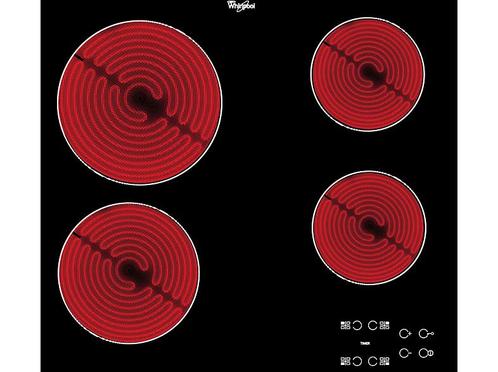 Whirlpool -  Keramische Kookplaat  - Zwart, Elektronische apparatuur, Kookplaten, Inbouw, 4 kookzones, Nieuw, Keramisch, Verzenden