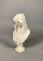 Sculpture, Buste de la vierge Marie - 30 cm - Marbre, Antiquités & Art