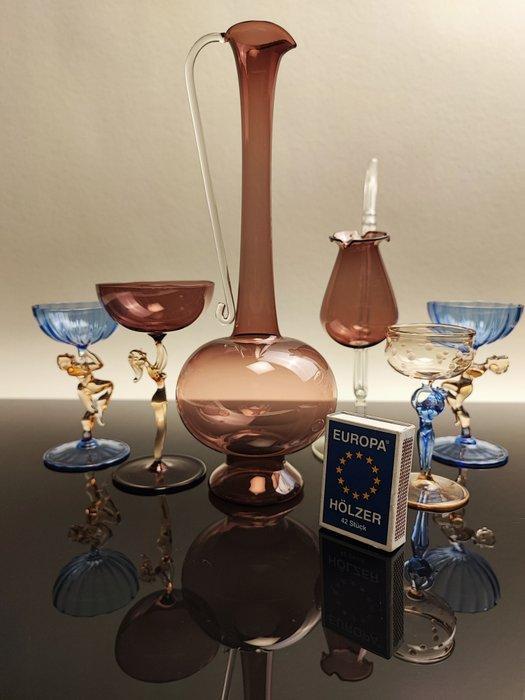 Bimini - Drinkset (6) - Lauscha - Glas-in-lood - Art Deco, Antiek en Kunst, Kunst | Designobjecten