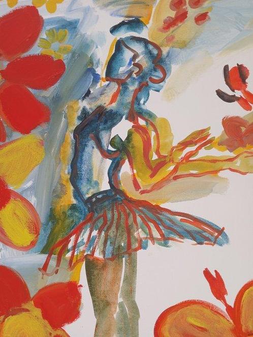 Joanna Glazer (1963) - Flowers Are Dancing Too, Antiek en Kunst, Kunst | Schilderijen | Modern