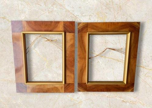 Lijst (2)- Oudere - Gemarkeerd in hout van - Palissander,, Antiek en Kunst, Curiosa en Brocante
