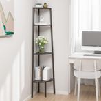 vidaXL Hoekkastje met 4 schappen 45,5x31,5x150 cm zwart, Huis en Inrichting, Kasten | Boekenkasten, Verzenden, Nieuw