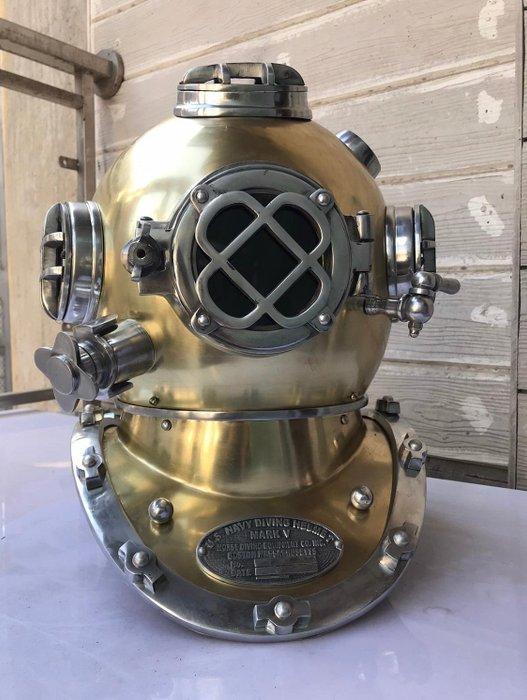 Duikhelm - XXL deluxe U.S. Mark V Deep Sea Divers-helm -, Antiquités & Art, Art | Objets design