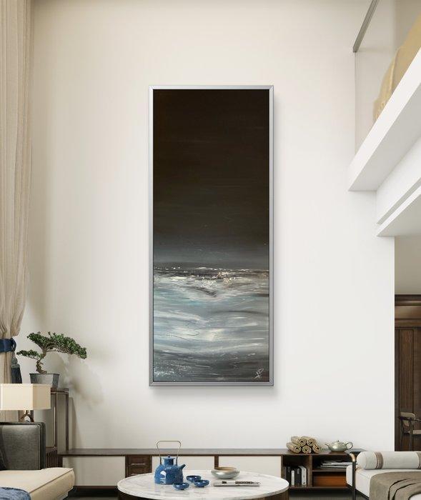 Luca Domiro - A Place to Exhale (Seascape) - XL painting -, Antiquités & Art, Art | Peinture | Moderne