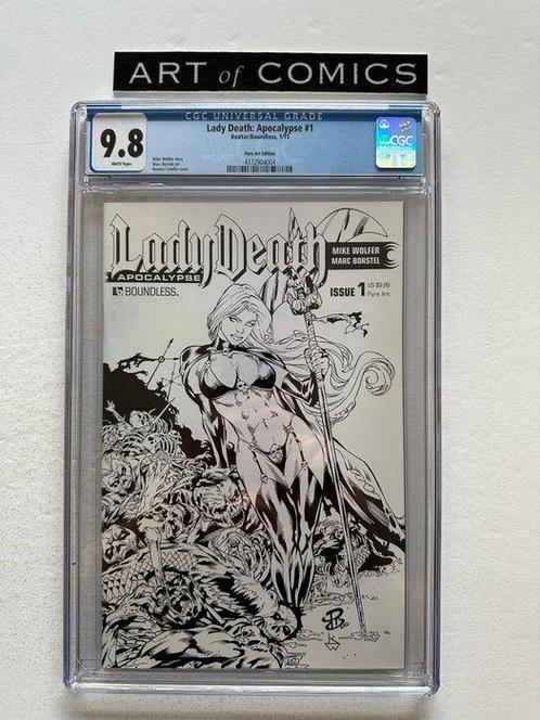 Lady Death: Apocalypse #1 - CGC 9.8 - Pure Art Edition - 1, Boeken, Strips | Comics