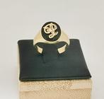 Zonder minimumprijs - Ring - 18 karaat Geel goud - Onix, Nieuw