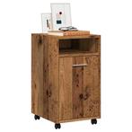 vidaXL Kast met wielen 33x38x60 cm bewerkt hout oud, Huis en Inrichting, Verzenden, Nieuw