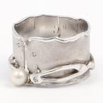 Bague - 18 carats Or blanc Diamant (Naturelle) - Diamant -, Handtassen en Accessoires, Ringen, Nieuw