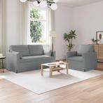 vidaXL bank / zetel 2 pcs Lichtgrijs 158 x 78 x 80 cm Stof, Huis en Inrichting, Verzenden, Nieuw