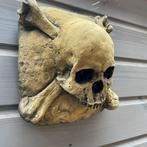 Sculpture dextérieur, Skull Vanitas Gothic - 11 in - Pierre