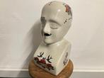 sculptuur, Phrenology hoofd tattoo variant. - 28.5 cm -, Antiek en Kunst