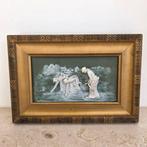 Goebel - Plaquette en porcelaine avec une scène champêtre. -