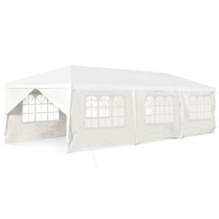 2dekans | Coast Partytent 3x9 m - Met zijwanden - Wit, Tuin en Terras, Partytenten, Ophalen of Verzenden