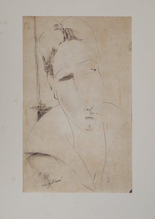 Amedeo Modigliani (1884-1920) - Portrait de femme, Antiquités & Art, Antiquités | Autres Antiquités