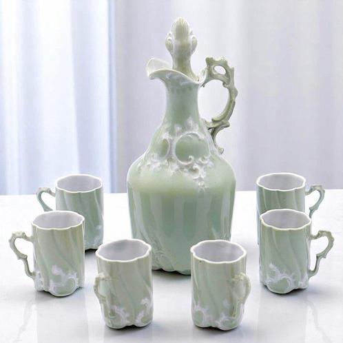 Drankservies - X6 Con Decanter - Mod. Mint Van keramiek, Antiek en Kunst, Antiek | Meubels | Tafels