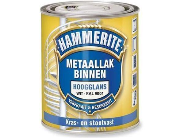 Veiling - Hammerite Hoogglans Metaallak RAL 9001 500ml, Bricolage & Construction, Peinture, Vernis & Laque