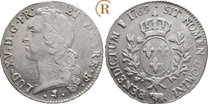 Ecu Pau 1769 Frankreich: Ludwig Xv, 1715-1774:, Postzegels en Munten, Munten | Europa | Niet-Euromunten, België, Verzenden