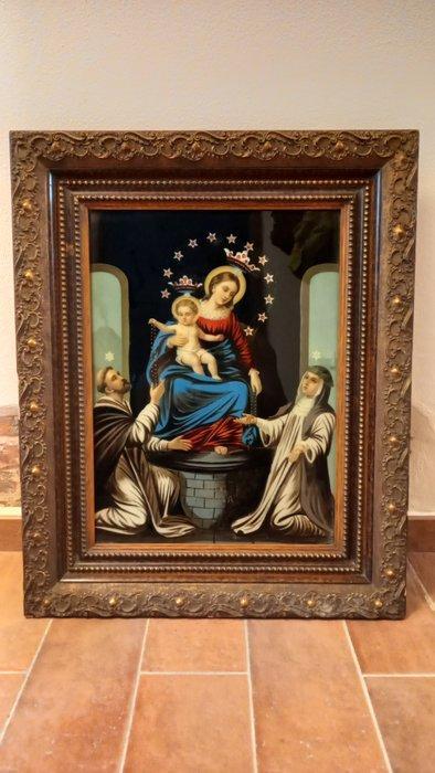 Onbekende kunstenaar - Quadro Madonna Del Rosario Di Pompei, Antiek en Kunst, Antiek | Boeken en Manuscripten